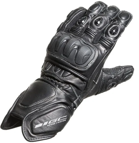 Leather gloves Grand Canyon Cobra motorcycle, black