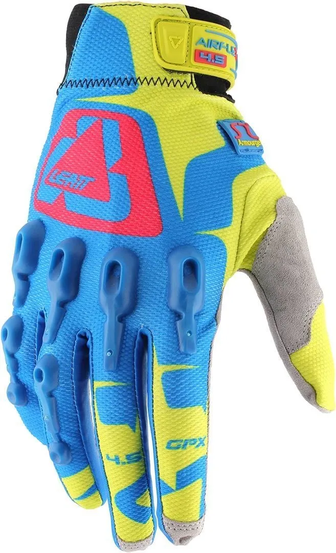 Leatt GPX 4.5 Lite Motocross Gloves Blue-Yellow-Red