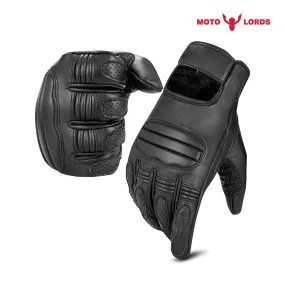 Mens Motorcycle Gloves Genuine Leather Gloves Biker Gloves Protective Glove