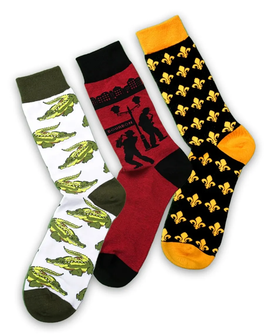 Men’s New Orleans Classic Crew Socks Pack | 3-Pair Bundle