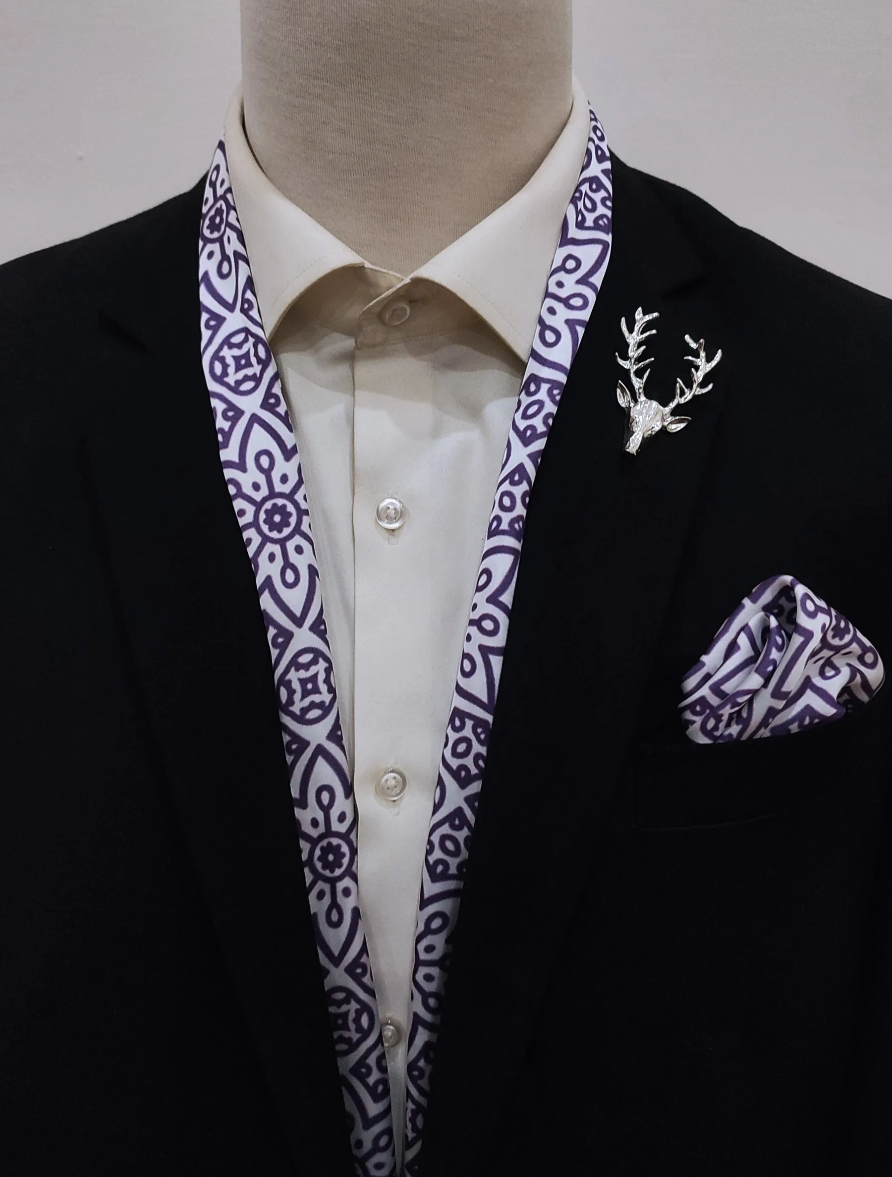 Midnight magenta - Silk Men Scarves set