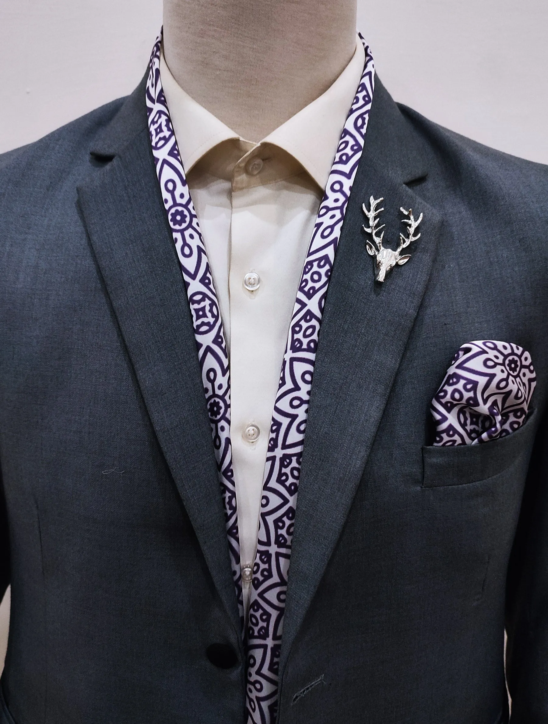 Midnight magenta - Silk Men Scarves set