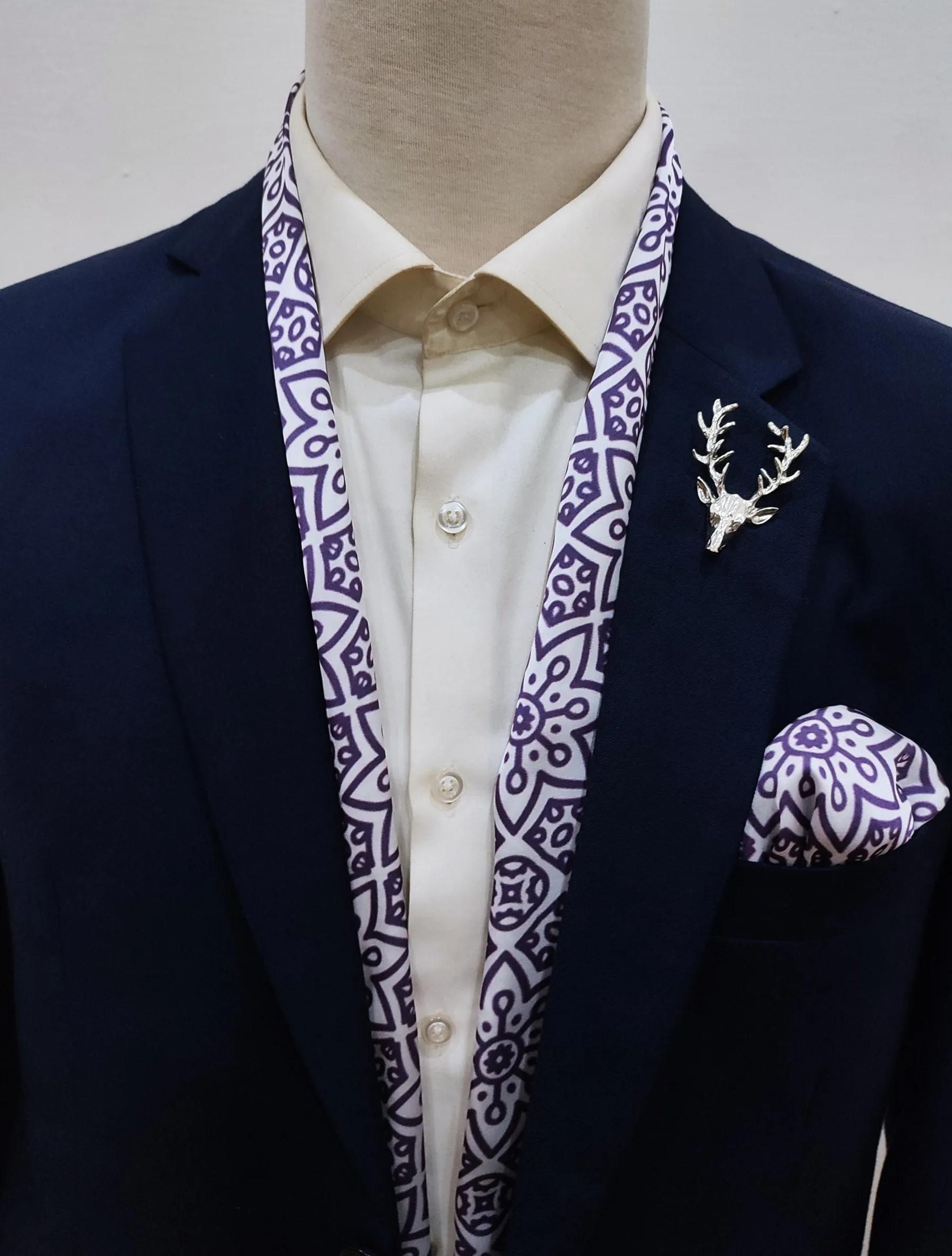 Midnight magenta - Silk Men Scarves set