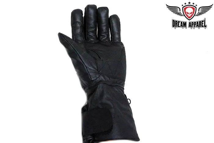 Motorcycle Gloves With Velcro Strap & Lining