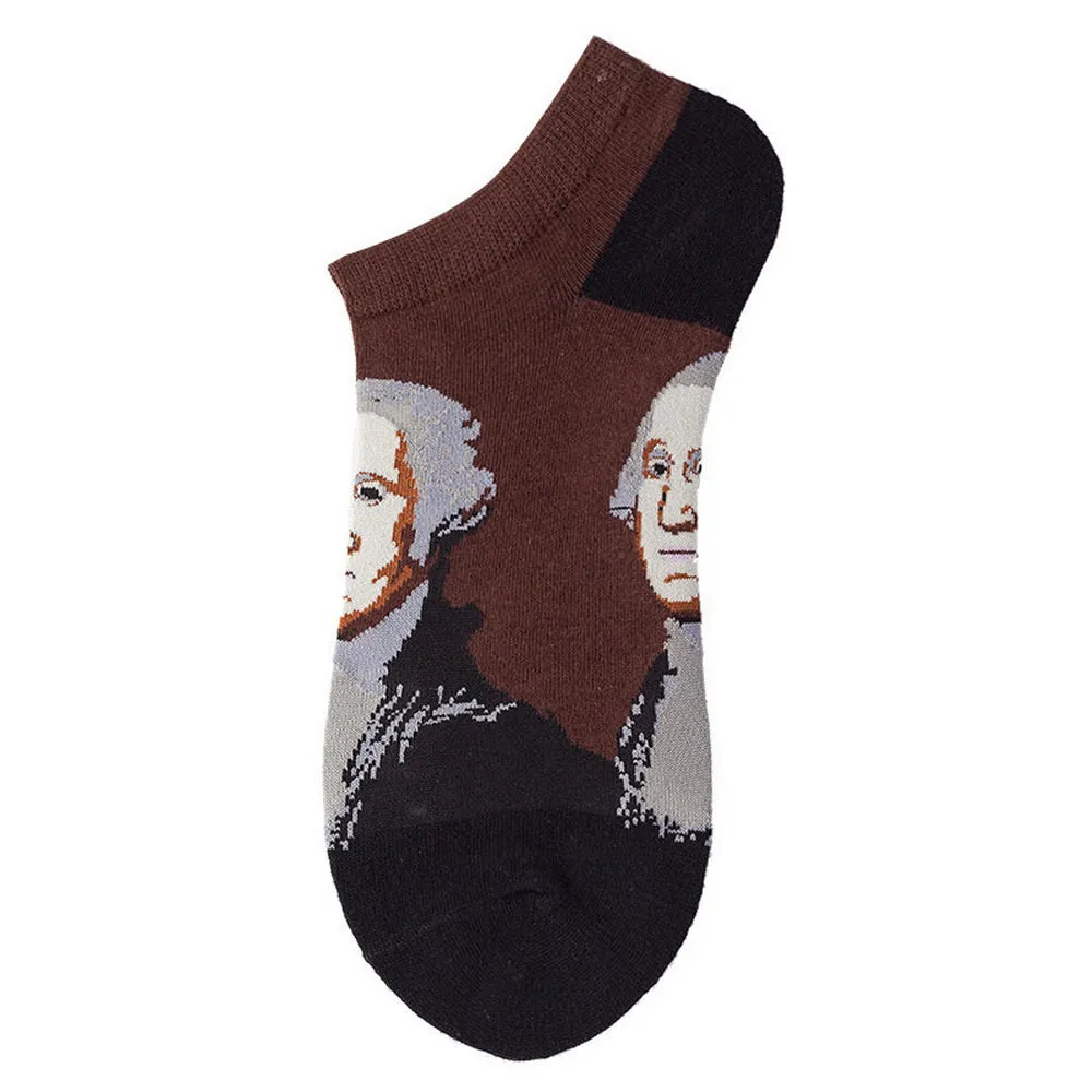 Mox Personalized Oil Painting Low Cut Thin Socks for Unisex