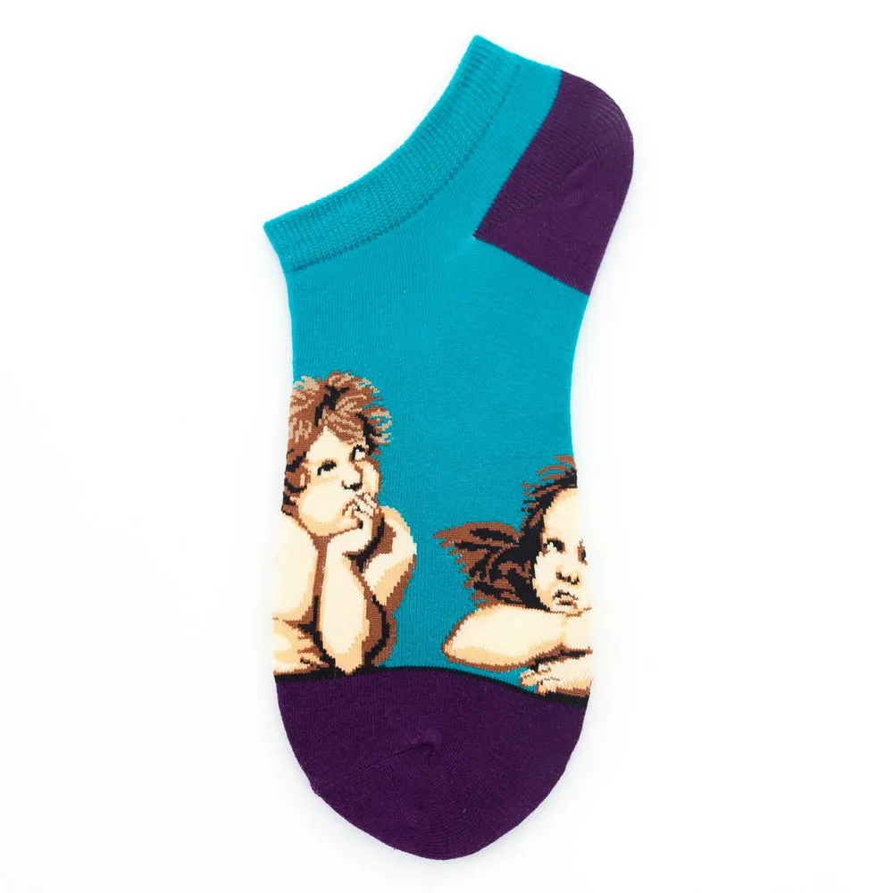 Mox Personalized Oil Painting Low Cut Thin Socks for Unisex