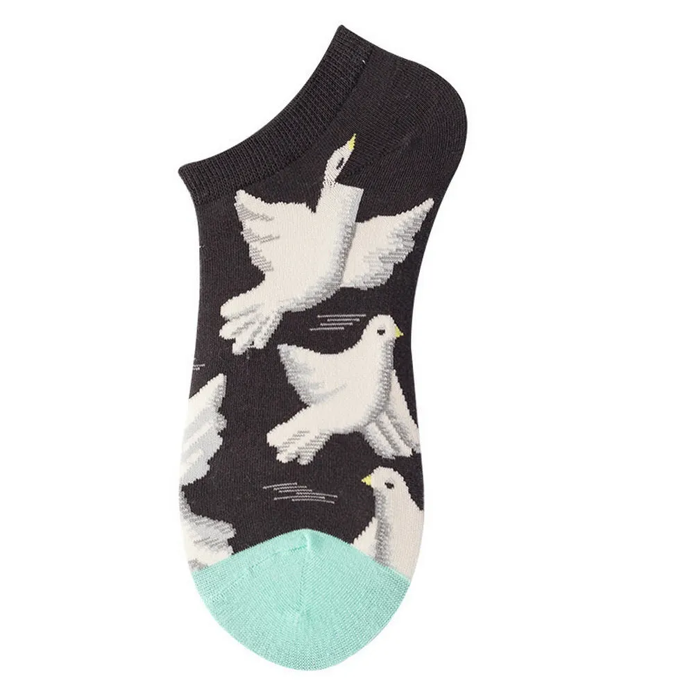 Mox Personalized Oil Painting Low Cut Thin Socks for Unisex