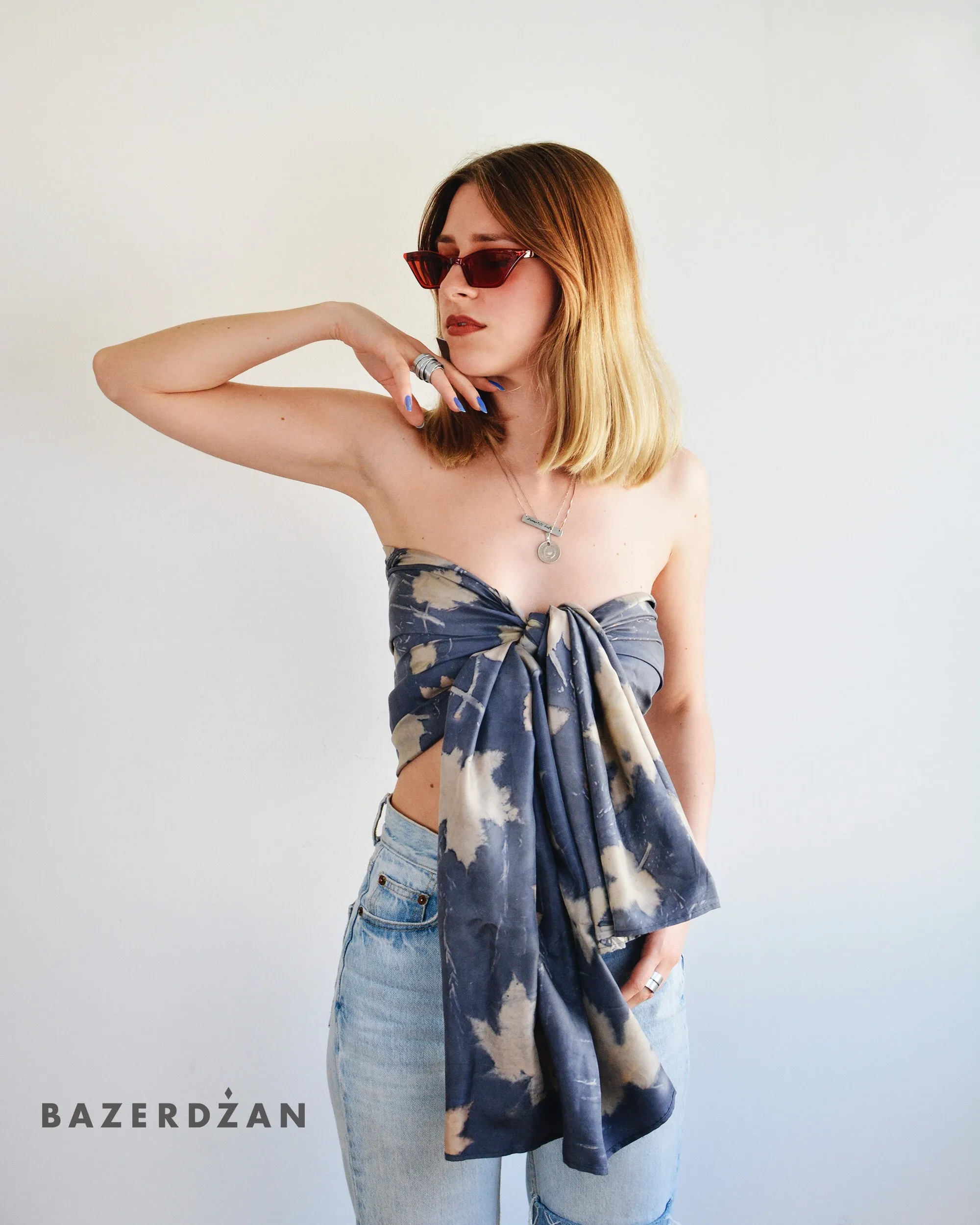 Naturally Dyed Silk Scarf by Keti Handmade