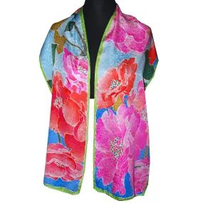 One of a Kind Multirose Floral Jacquard Silk Scarf