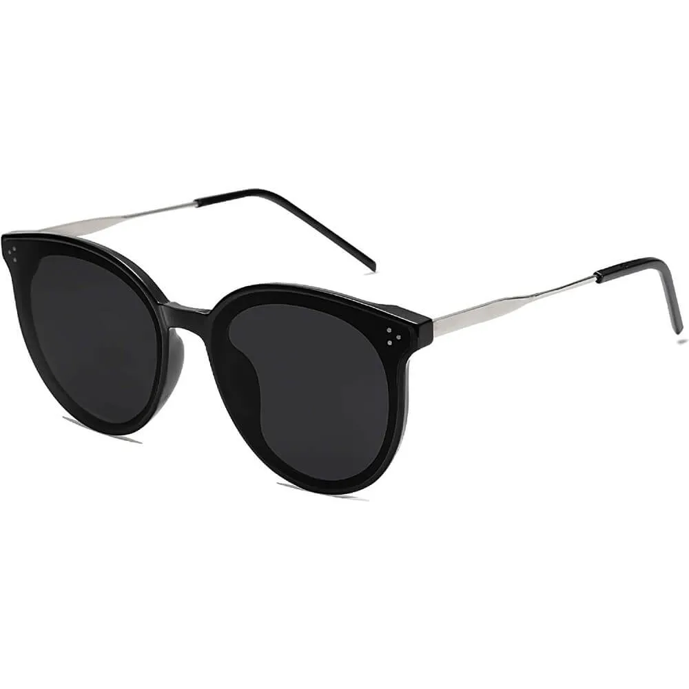 Retro Round Oversized Sunglasses for Women Mirrored Glasses - Louie