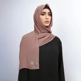 Rhinestone Bubble Chiffon Hijabs for Muslim Women