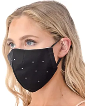 Rhinestone Mask | Black