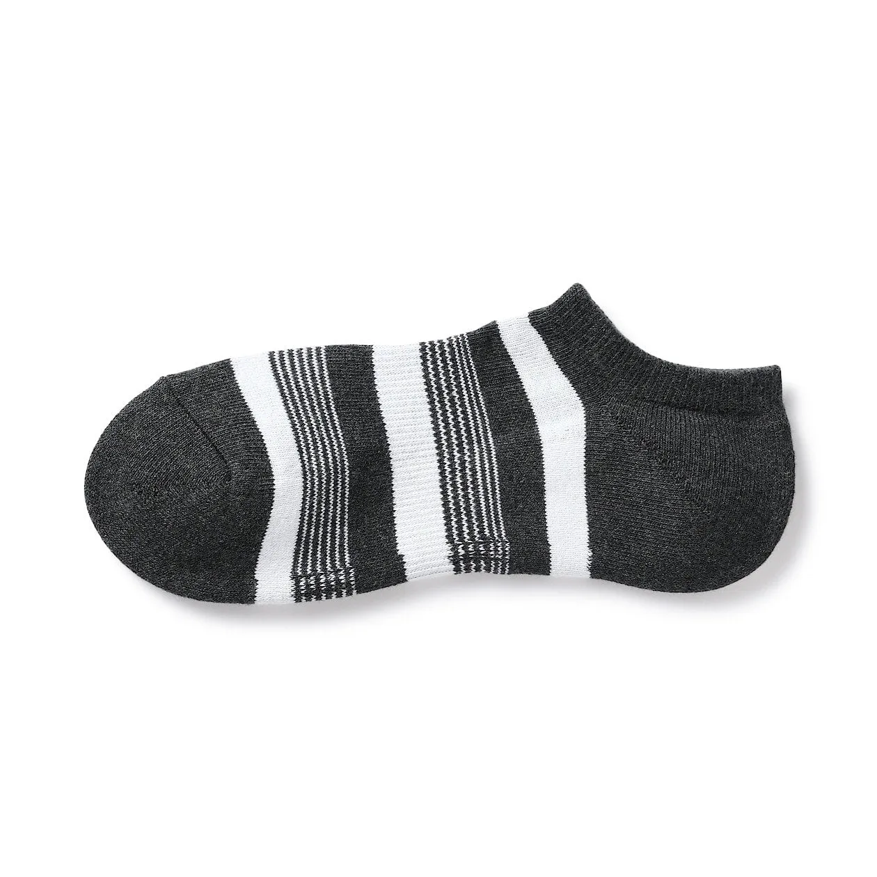 Right Angle Pile Stripe Sneaker Socks