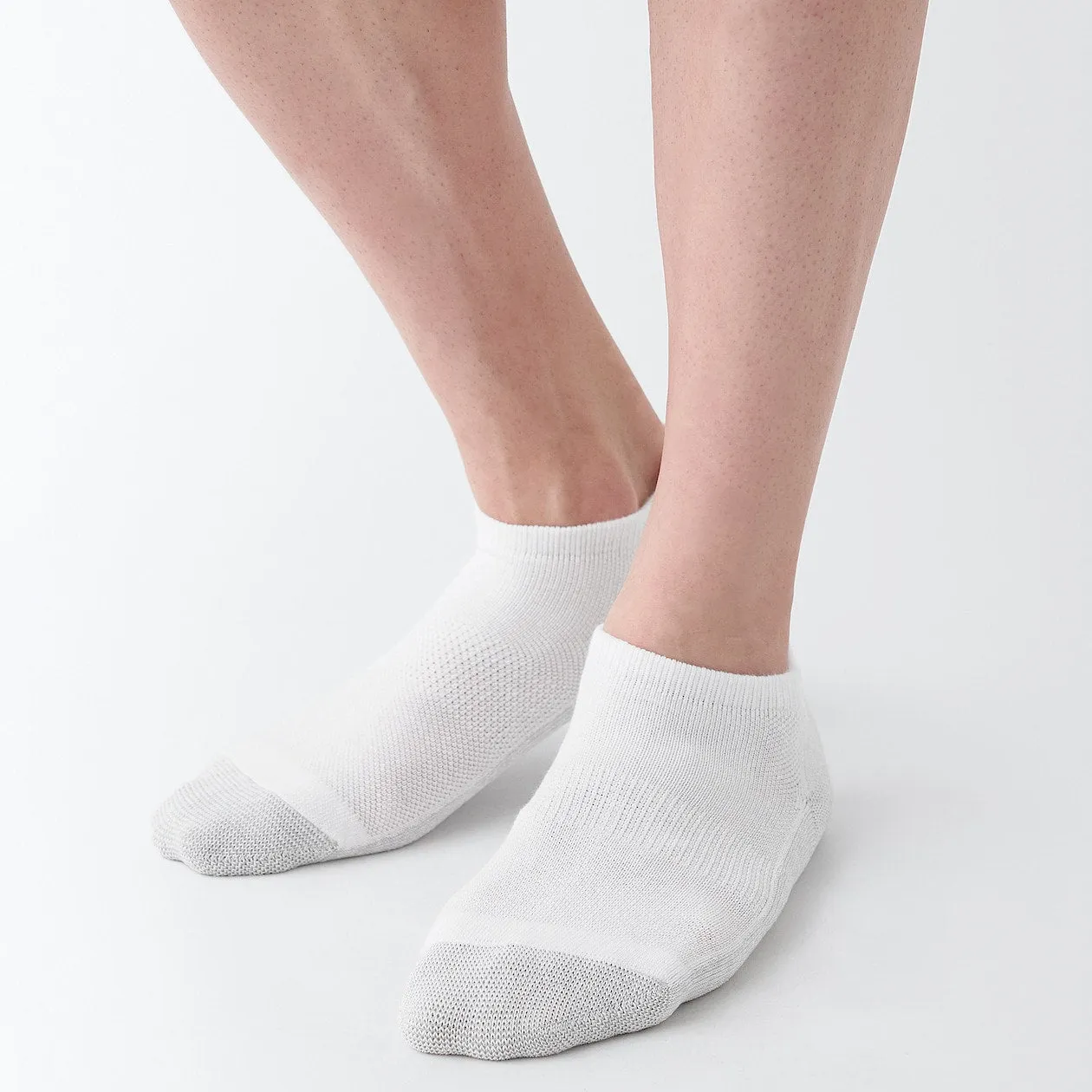 Right Angle Pile Two-Tone Sneaker Socks