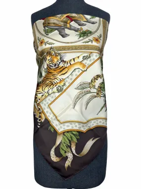 Salvatore Ferragamo Elephant Jungle Silk Scarf NWT