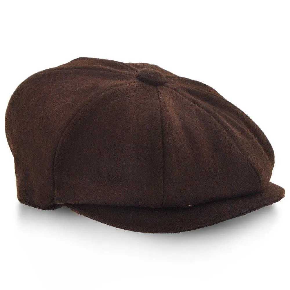 Shelby - Walrus Hat Wool Blend 8 Panel Newsboy Cap