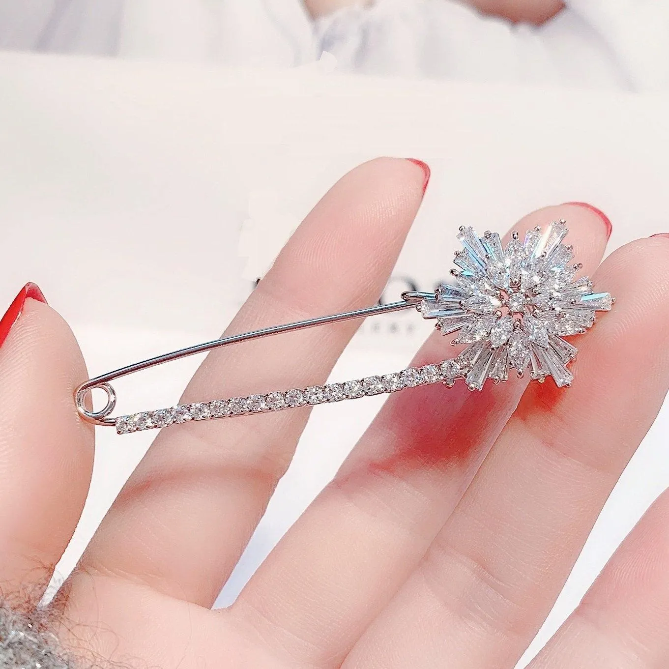 Sparkling Snowflake Brooch