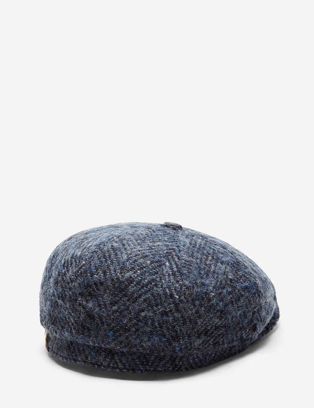 Stetson Hatteras Herringbone Newsboy Cap (Wool) - Blue