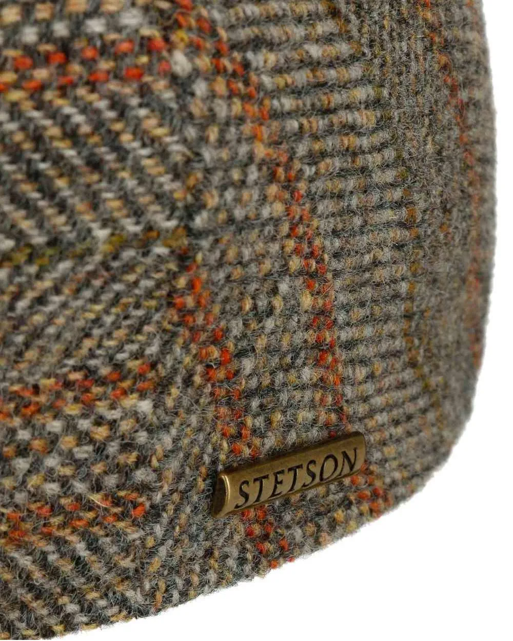 Stetson Kent Herringbone Stripe Flat Cap