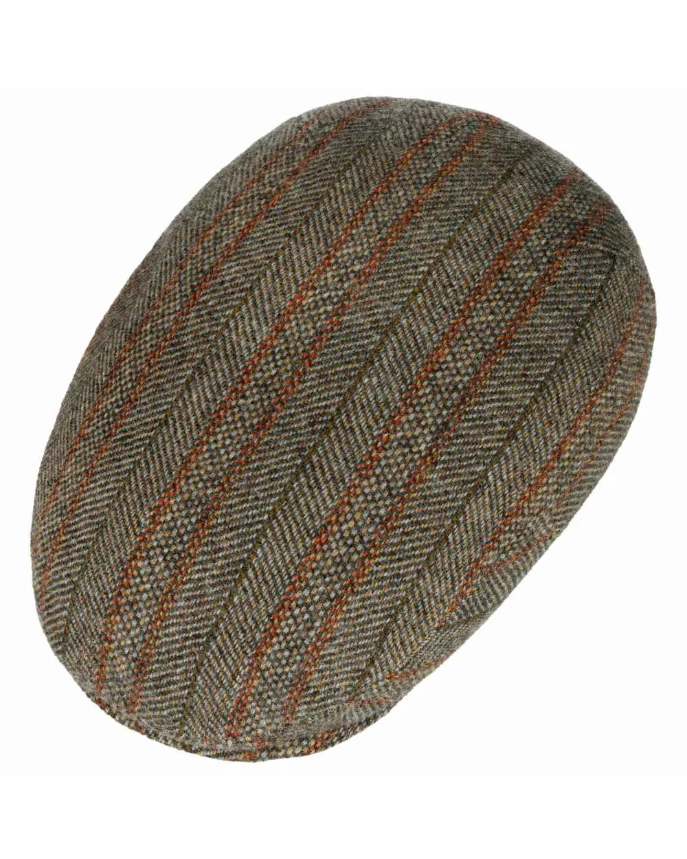 Stetson Kent Herringbone Stripe Flat Cap