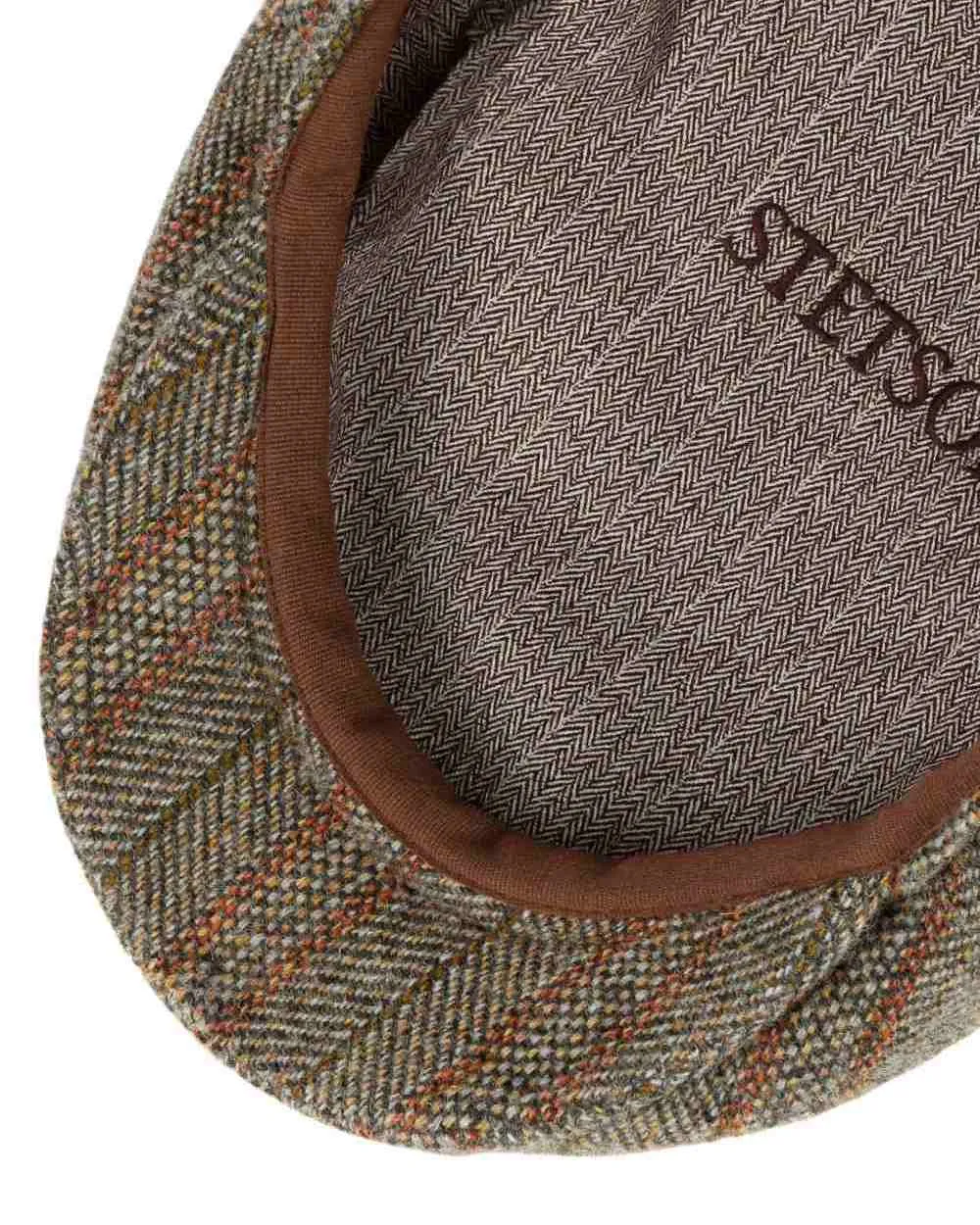 Stetson Kent Herringbone Stripe Flat Cap