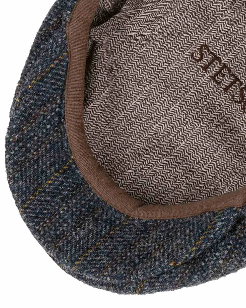 Stetson Kent Herringbone Stripe Flat Cap