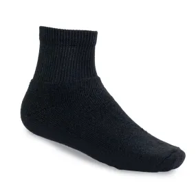 Stone Peak Youth Quarter Crew Sport Socks - Black 3 pack