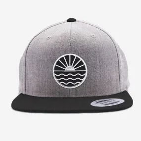 Sun Wave B&W Flat Brim Heather/ Black