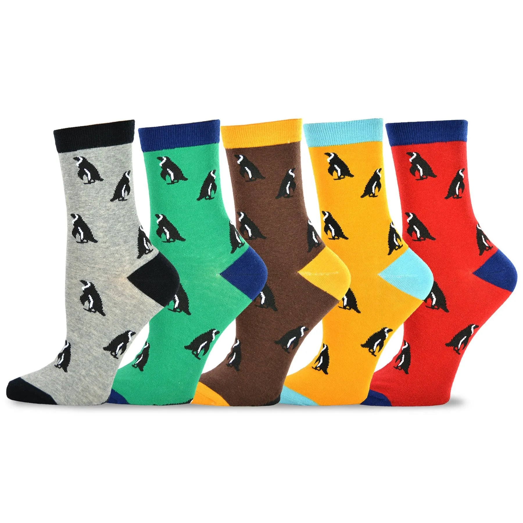 TeeHee Socks Women's Causal Cotton Crew Penguin/Hanging Socks 10-Pack (119123)