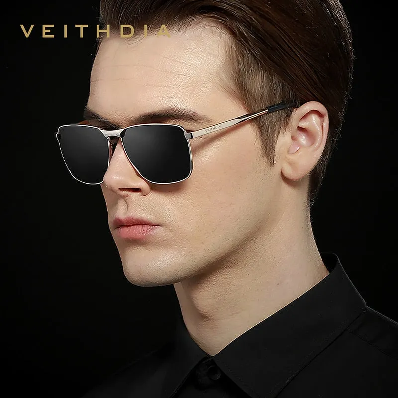 VEITHDIA Men's Designer Alloy Frame Polarized Mirrored Sunglasses