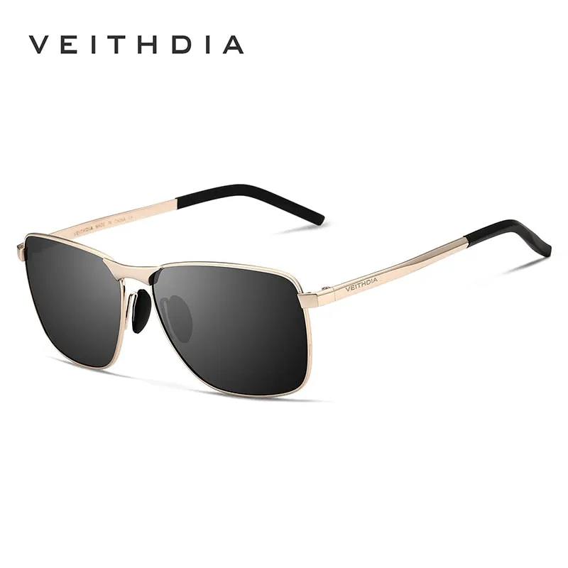 VEITHDIA Men's Designer Alloy Frame Polarized Mirrored Sunglasses