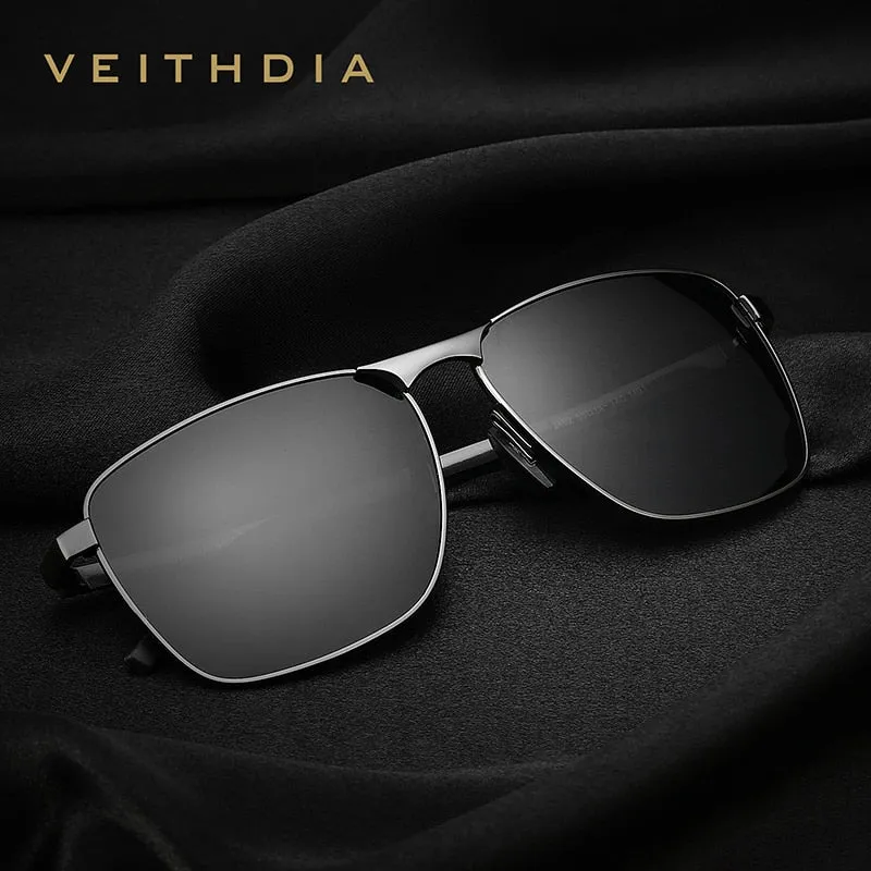 VEITHDIA Men's Designer Alloy Frame Polarized Mirrored Sunglasses