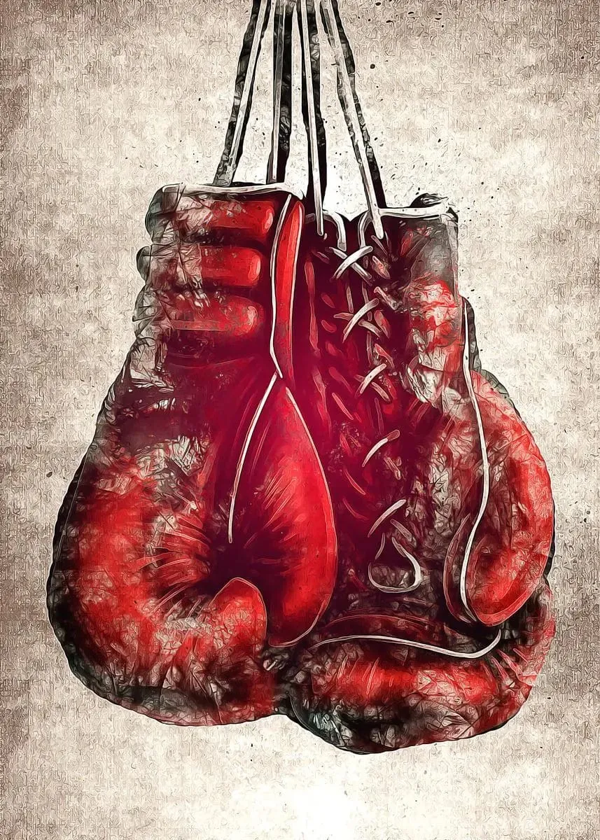 Vintage Boxing UFC Gloves Artwork Oil Canvas Prints