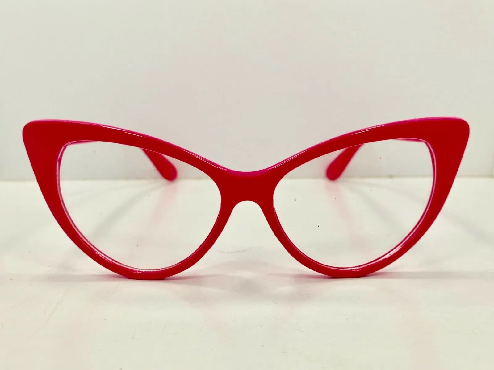 Vintage Style Cat Eye Red Leopard Clear Elegant Glasses