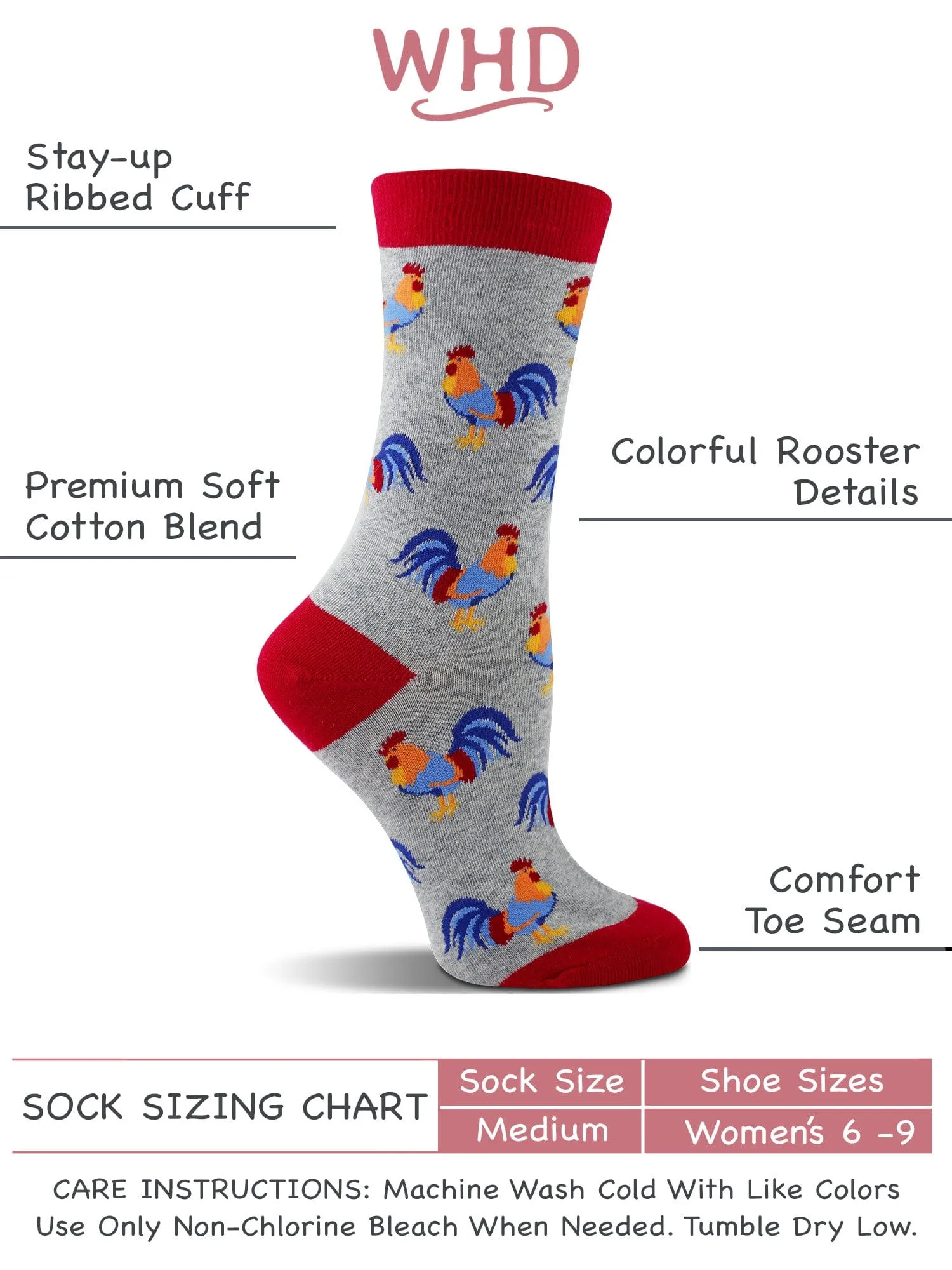 WHD Chicken Socks for Women | Gift for Chicken Lovers