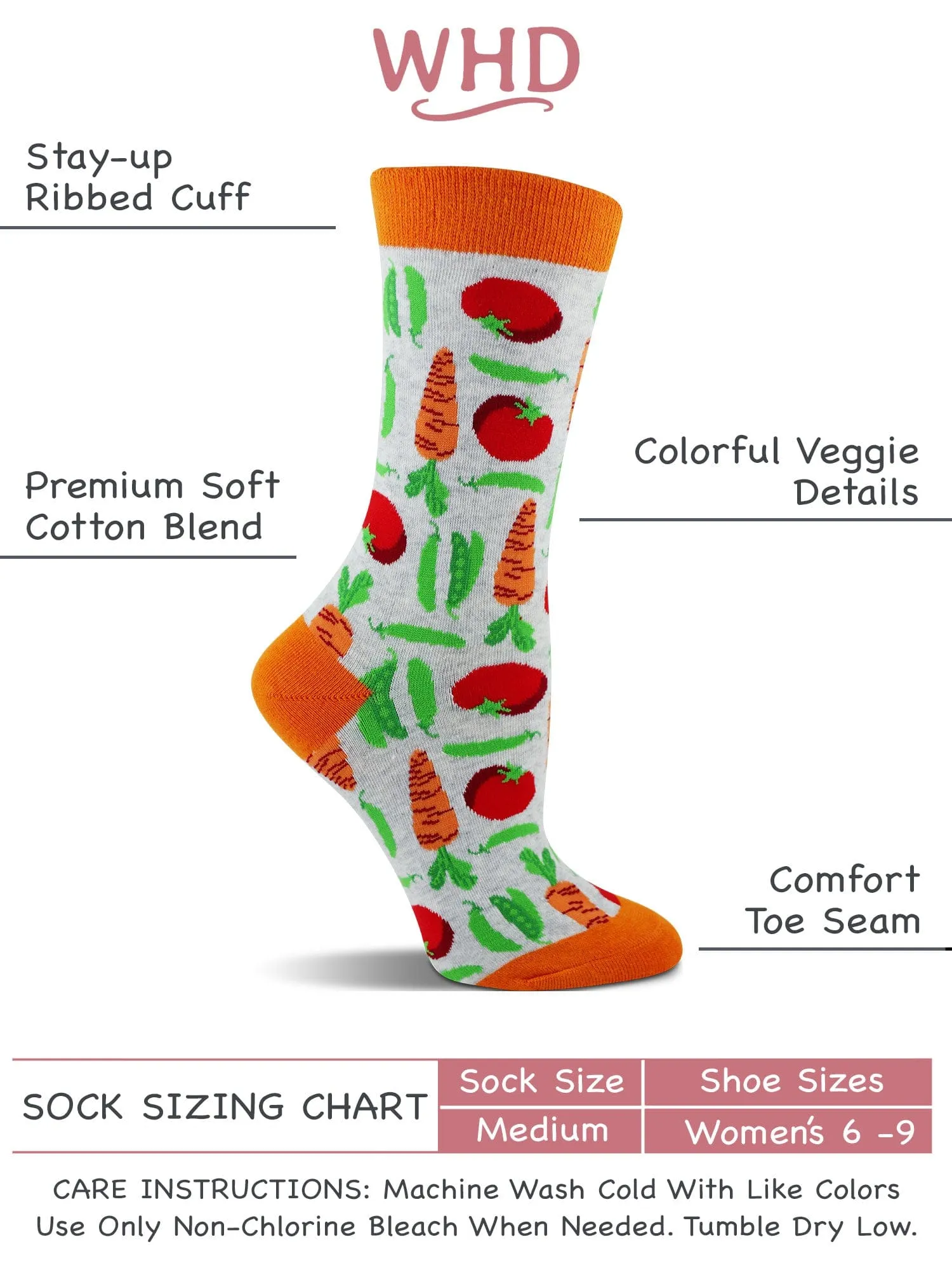 WHD Veggie Socks 2-Pack or 1-Pack