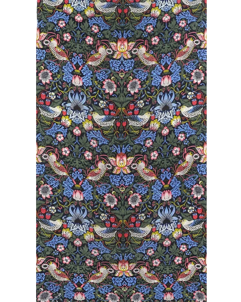 William Morris Strawberry Thief Crepe de Chine Silk Scarf