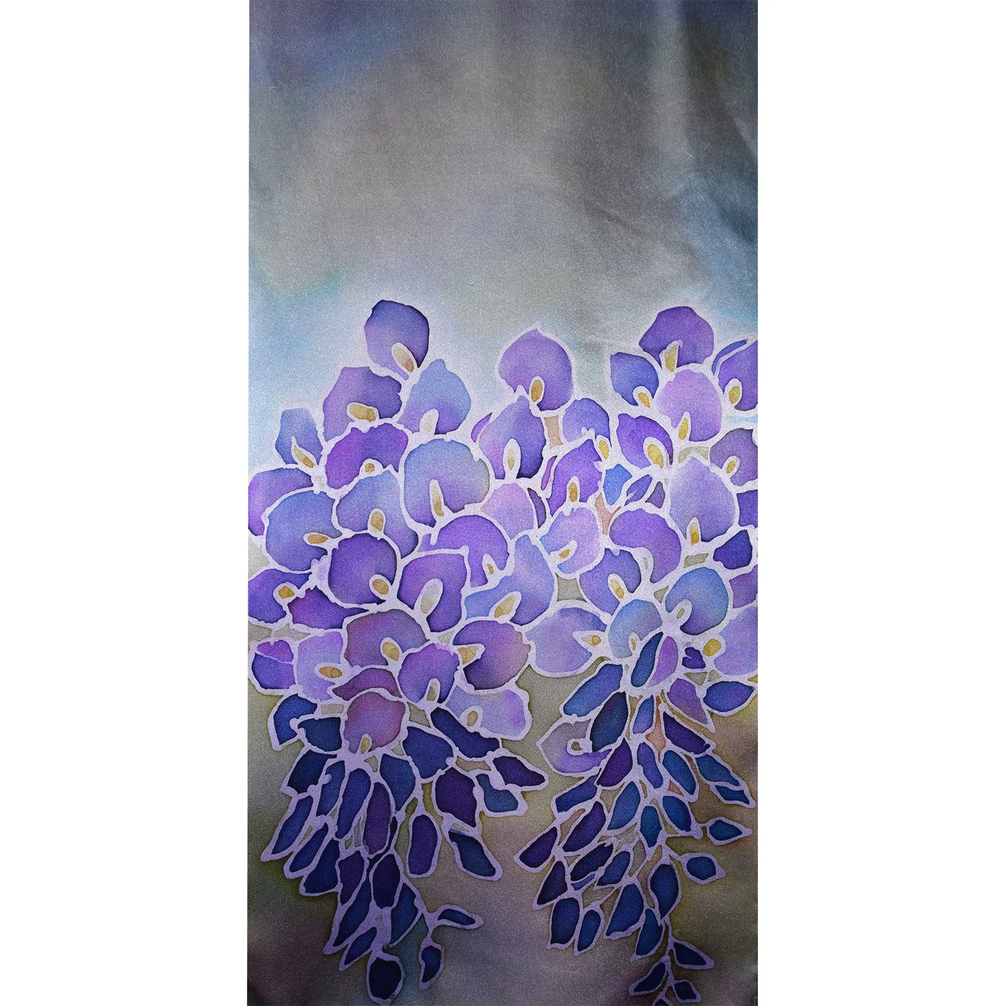 Wisteria Blue Violet Charmeuse Silk Scarf