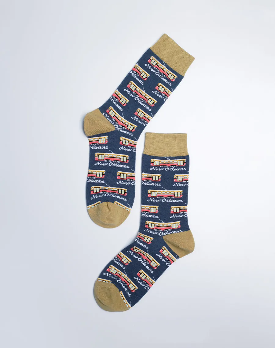 Women's New Orleans Streetcar Crew Socks