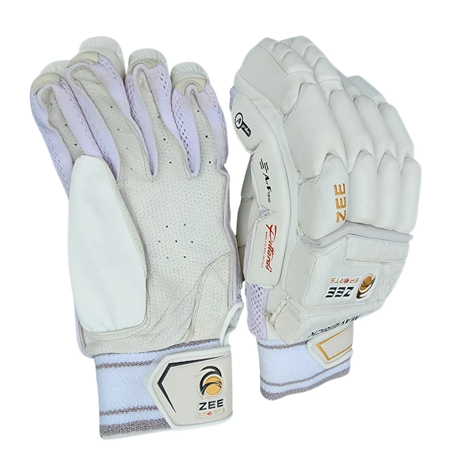 Zee Sports Batting Gloves Maverick White